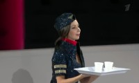 Elizaveta Tuktamysheva in their underwear during performances