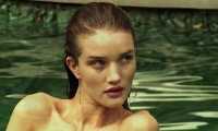 Rosie Huntington-Whiteley fully naked on the set of the Pirelli magazine