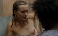 Footage from the film with Naked Taylor Schilling