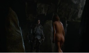 Rose Leslie naked in the cave