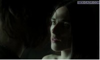 naked Katie McGrath in the stable seduces man